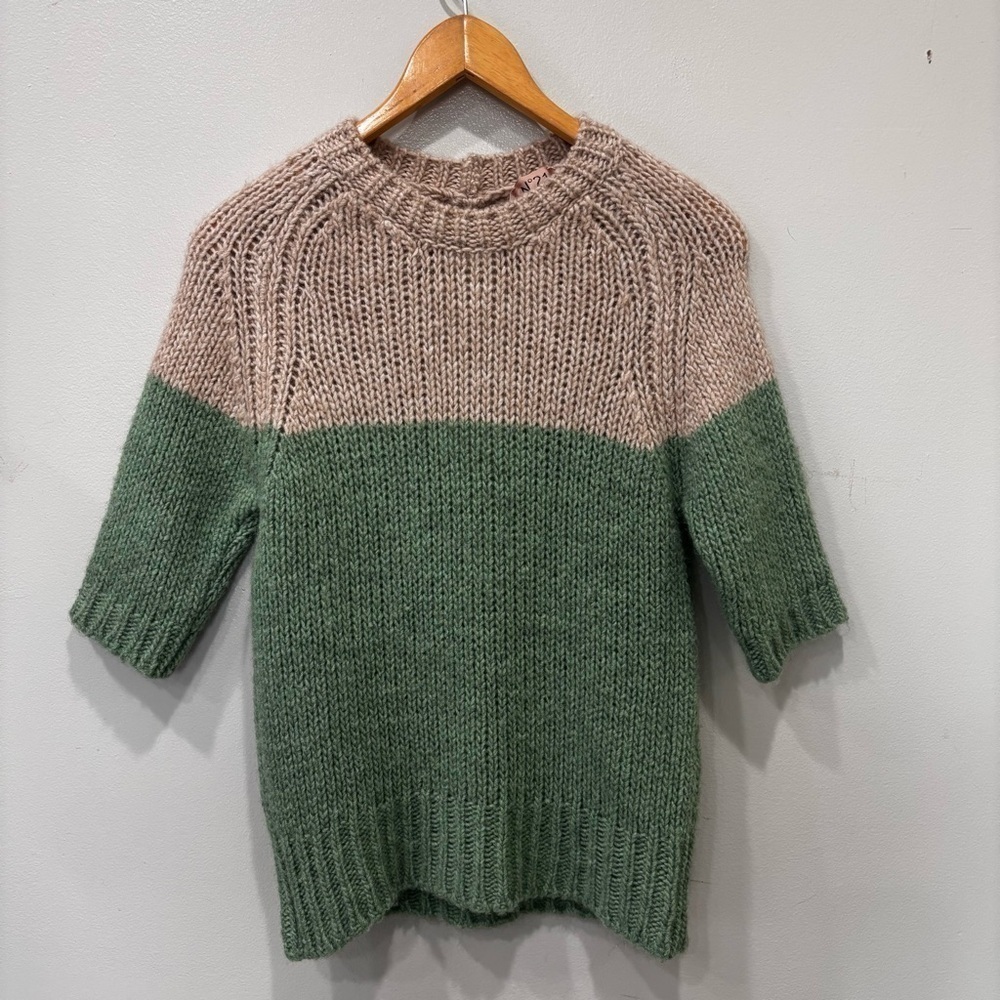 No. 12 Two Tone Cut Out Wool Alpaca Blend Sweater Women’s Size 44